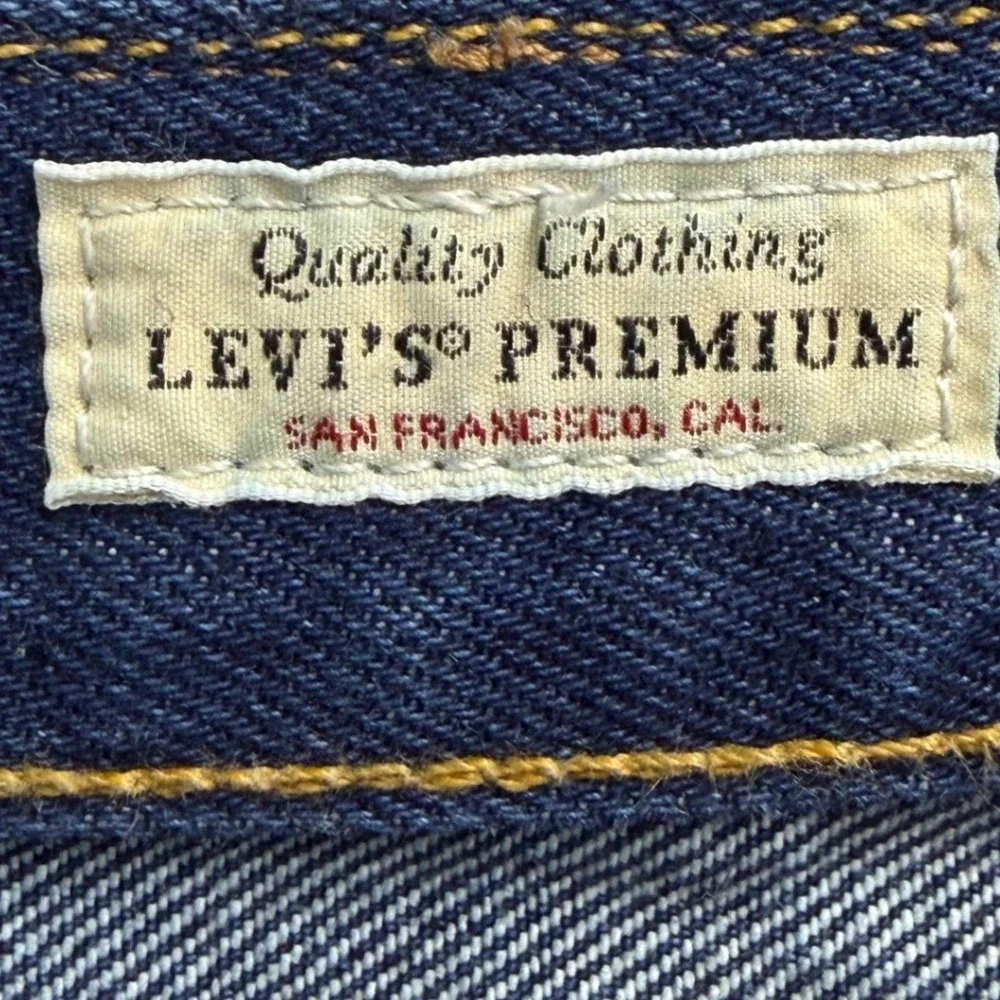 Levis 501 Jeans Mens 30X32 Blue Denim Button Fly Premium Straight Workwear